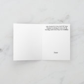 女性の縁どパトロールエージェントのグリーティングカード カード (内部)