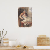 女性の羊のアンチャー剪断 ポスター (キッチン)