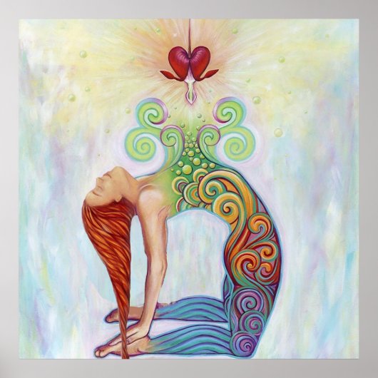 女性の美しい写真めい想。 ポスター (正面)