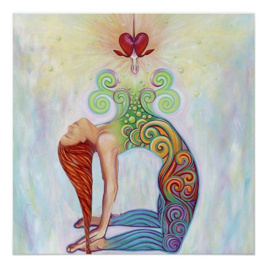 女性の美しい写真めい想。 ポスター (正面)