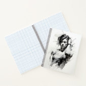 女性の美しい女性のスケッチフィットネス女 ノートブック (内部)