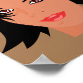 女性の美しい顔かわいらし女 ポスター (角)