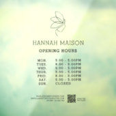 女性の美しさを表現したラインアートのQRコードステッカー、ビジネス用 ウィンドウサイン (シート3)