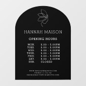 女性の美ラインアート営業時間 ウィンドウサイン (シート)