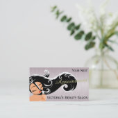 女性の美容師のアポイントメント 予約カード (スタンド正面)