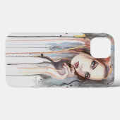 女性の肖像画 モダンアートの態度 Case-Mate iPhoneケース (裏面 (横))