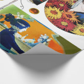 女性の肖像、アールデコの美しさとファッション ラッピングペーパー (角)