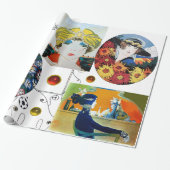 女性の肖像、アールデコの美しさとファッション ラッピングペーパー (アンロールド)