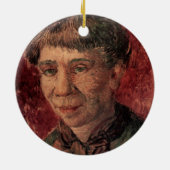 女性の肖像 タンギュ夫人、ヴィンセント・ヴァン・ゴッホ セラミックオーナメント (裏面)