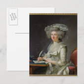 女性の肖像、1787年頃 ポストカード (正面/裏面)