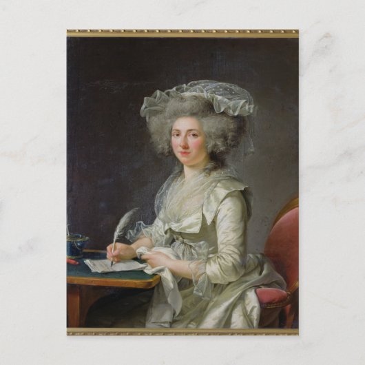 女性の肖像、1787年頃 ポストカード (正面)