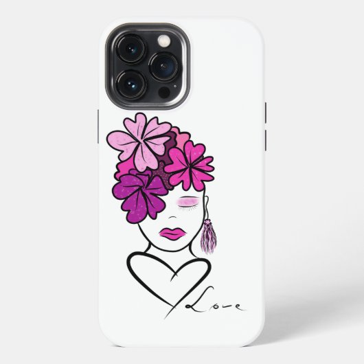 女性の肖像 iPhoneケース (裏面)