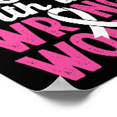 女性の肺がんと間違って損傷したがん ポスター (角)