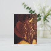 女性の背部の解剖学/骨格 ポストカード (スタンド正面)