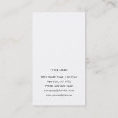 女性の背部名刺のテンプレート 名刺 (裏面)