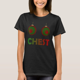 女性の胸の木の実 クリスマスのお揃いコーデ Tシャツ