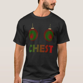 女性の胸の木の実 栗 クリスマスマッチング カップル Tシャツ