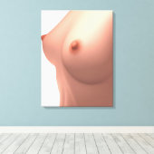 女性の胸の概念像 キャンバスプリント (インサイチュ (ウッドフロア))