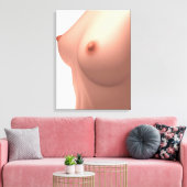 女性の胸の概念像 キャンバスプリント (インサイチュ (リビング))