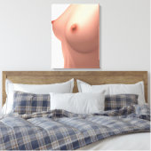 女性の胸の概念像 キャンバスプリント (インサイチュ (寝室))