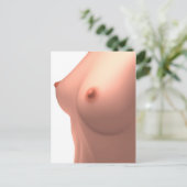 女性の胸の概念像 ポストカード (スタンド正面)