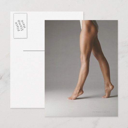 女性の脚 ポストカード (正面/裏面)