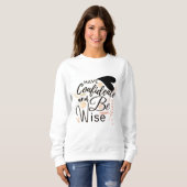 女性の自信Tシャツ スウェットシャツ (正面フル)