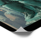 女性の自由の女神ファセプパルムVネック ポスター (角)