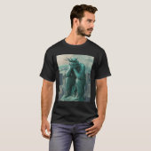 女性の自由の女神ファセプパルムVネック Tシャツ (正面フル)