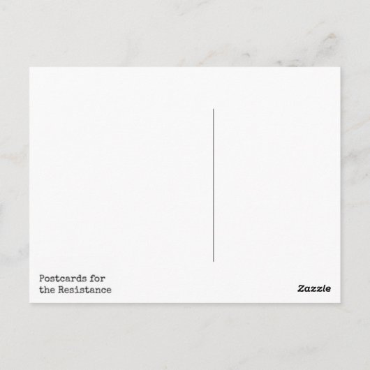 女性の自由の抗議はがき ポストカード (裏面)