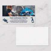 女性の舞う車 | 自動クリーニングサービス 名刺 (正面/裏面)