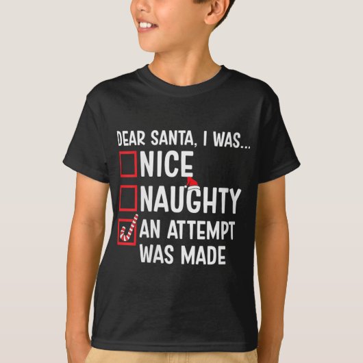 女性の良いけない試みがSantに行わおもしろいれた Tシャツ (正面)