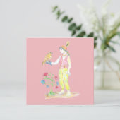 女性の色鉛筆画 (スタンド正面)