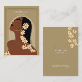 女性の花アートボホスキン気に 名刺 (正面/裏面)