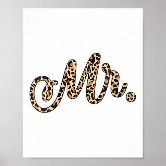 女性の花婿Mr. Leopard Print'結婚 Matchi ポスター (正面)