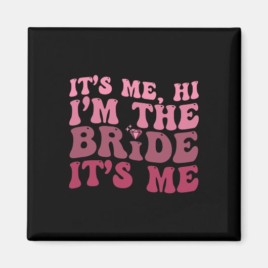 女性の花嫁おもしろいその私こんにちは私は花嫁その私 マグネット (正面)