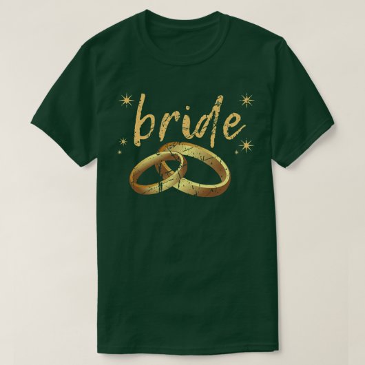 女性の花嫁になるための結婚指輪独身パーティー Tシャツ (デザイン正面)