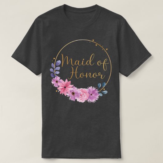 女性の花嫁になる前のブルーフラワーのスタッグナイト Tシャツ (デザイン正面)