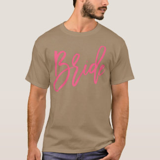 女性の花嫁のためのバチェロレッテパーティーのピンクのTシャツ Tシャツ