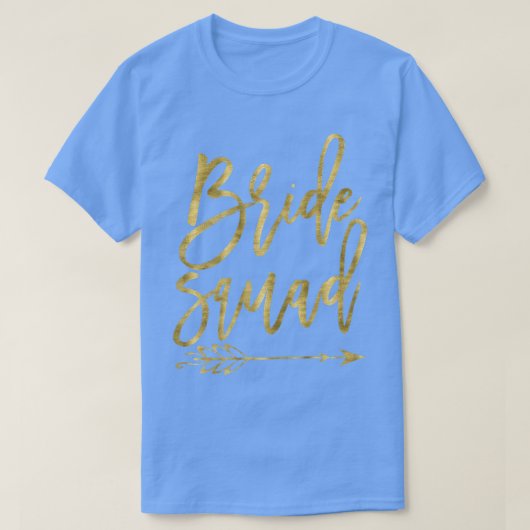 女性の花嫁の分隊のダークイエローと矢印グラフ Tシャツ (デザイン正面)