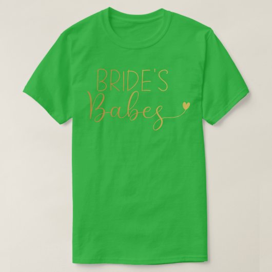 女性の花嫁の友達たち ウェディング ハート Tシャツ (デザイン正面)