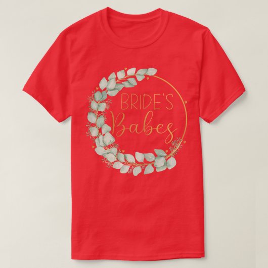 女性の花嫁の友達 ハンカチ パーティー 結婚式 ユーカリ Tシャツ (デザイン正面)