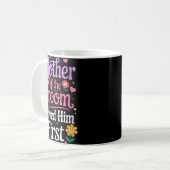 女性の花嫁の母 私が彼を最初に愛した シャツ コーヒーマグカップ (正面左)