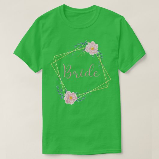 女性の花嫁ハンティングパーティーローズブルー花嫁 Tシャツ (デザイン正面)