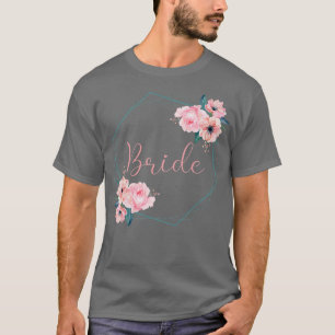 女性の花嫁 ムカデパーティー ローズ リース 花嫁 Tシャツ