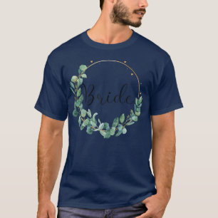 女性の花嫁 ムカデ パーティー ウェディング ユーカリ Tシャツ