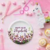 女性の花柄第80の第90第91第92第95第98第99 ペーパープレート (パーティー)