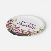 女性の花柄第80の第90第91第92第95第98第99 ペーパープレート (アングル)