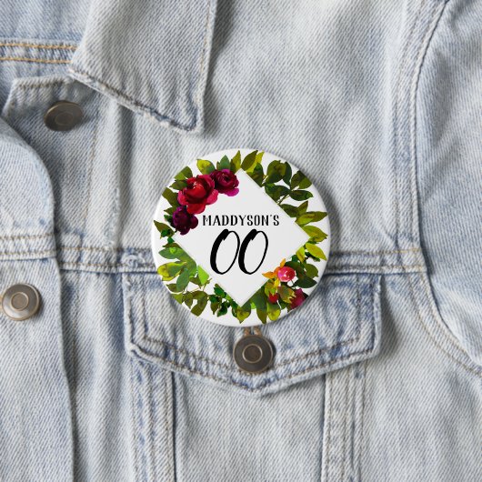 女性の花柄第80の第90第91第92第95第98第99 缶バッジ (インサイチュ)