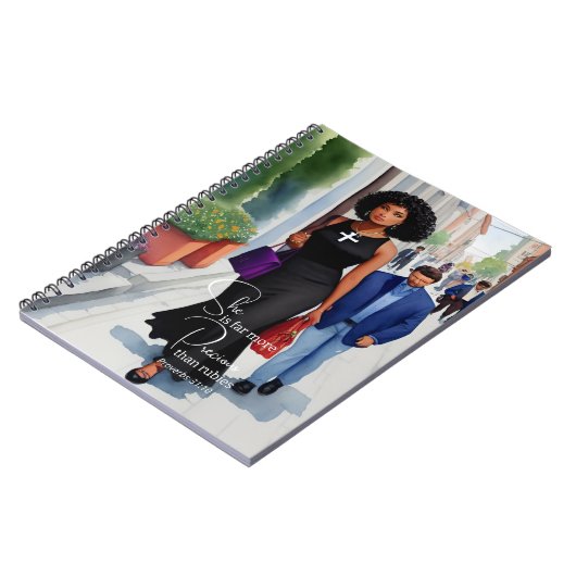 女性の螺旋形の名書 ノートブック (左側)